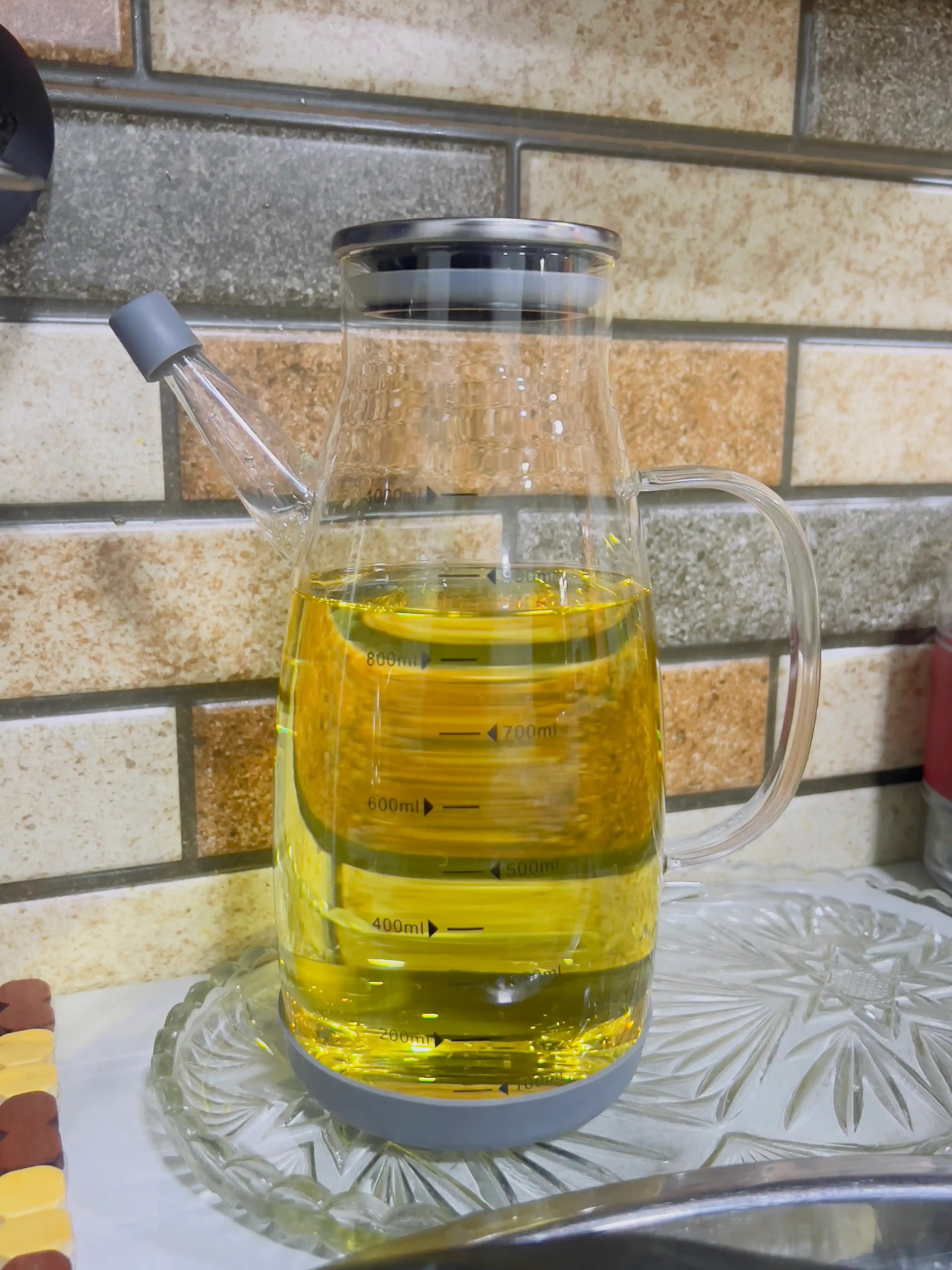 Стеклянная ёмкость для масла, 1000 мл