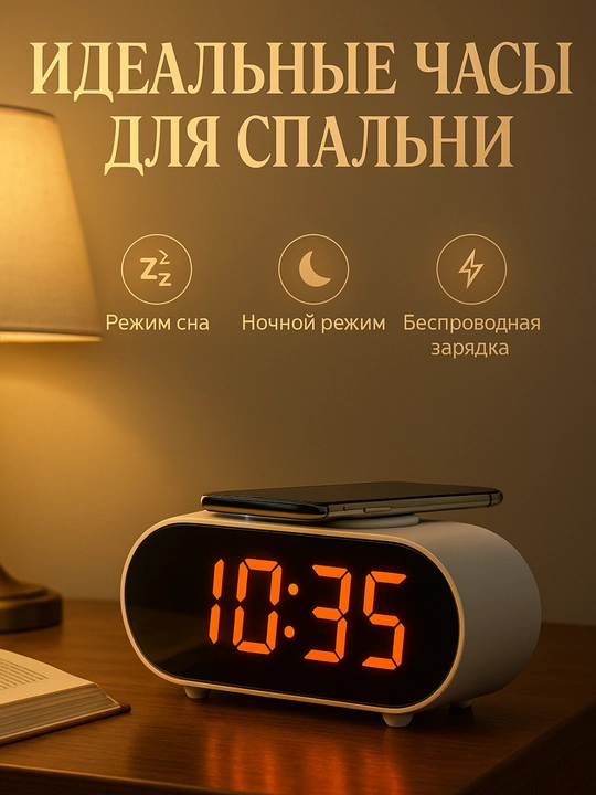 LED stol soati GH9000 – zamonaviy ko‘p funksiyali, kalendar va budilnik