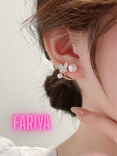 Серьги, аксессуары, бижутерия, элегантные серьги — XFARIYA-ZIRAK01-БЕЖЕВ