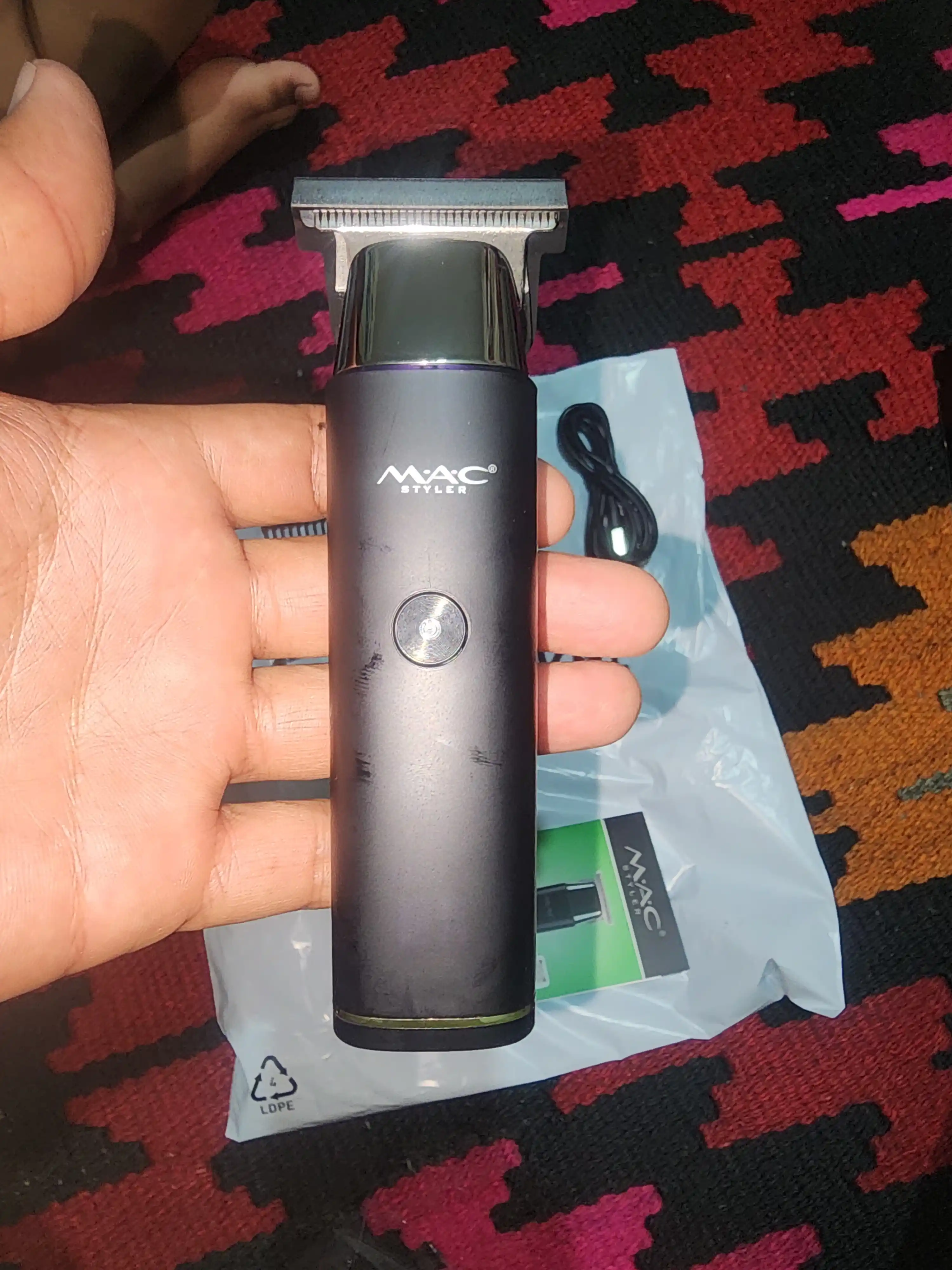 Simsiz soch olish mashinasi, MAC MC-092, LED displeyli soqol trimmer