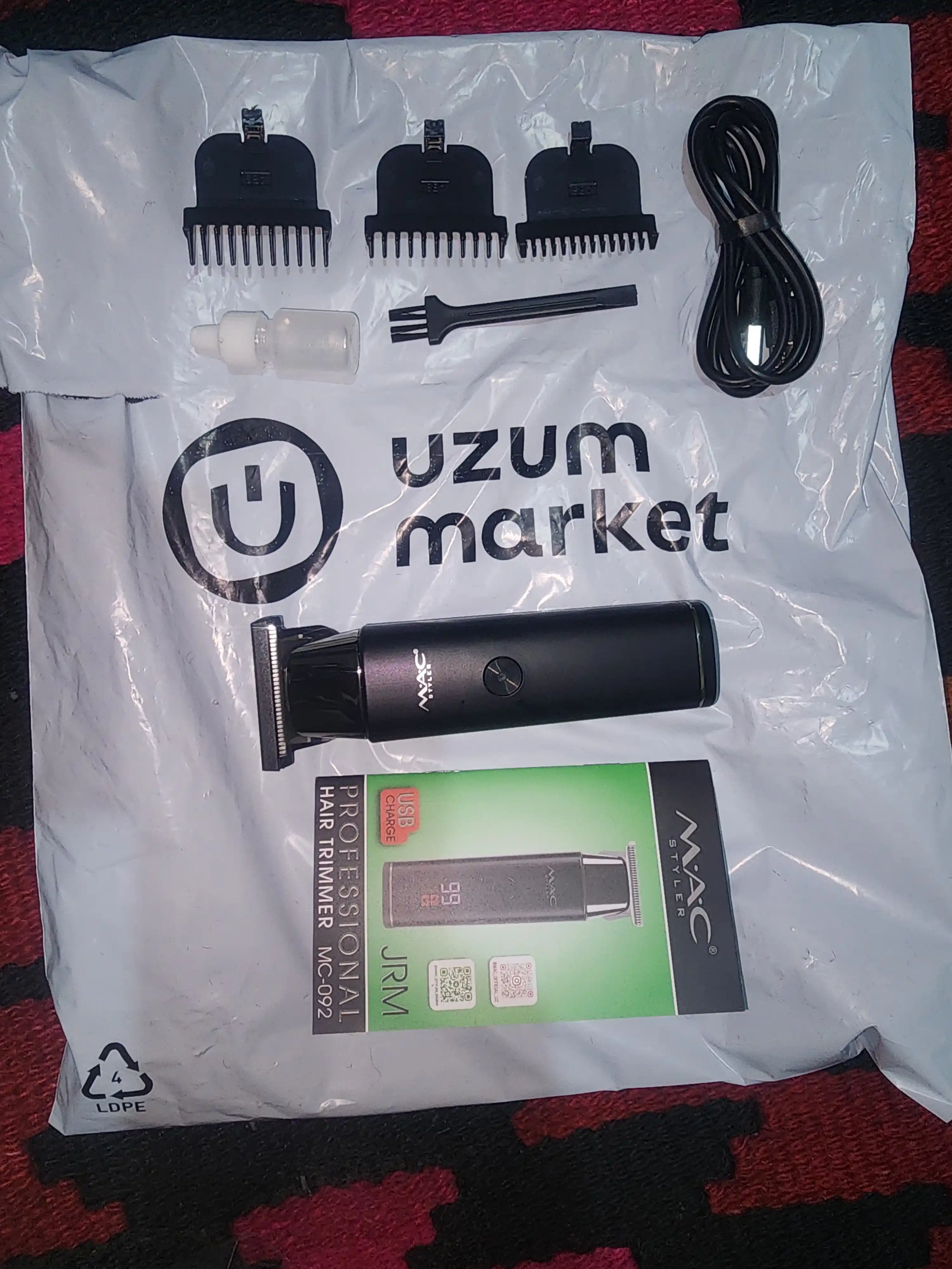 Simsiz soch olish mashinasi, MAC MC-092, LED displeyli soqol trimmer