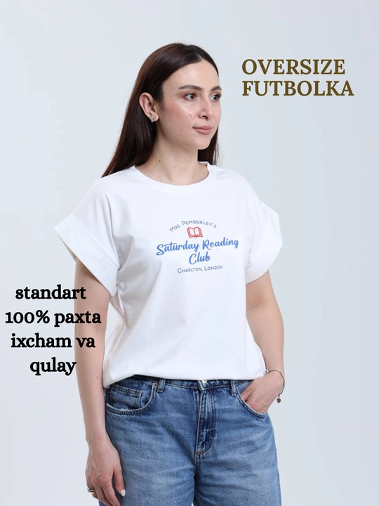 Ayollar futbolkasi qiz va ayollar uchun oversayz futbolka