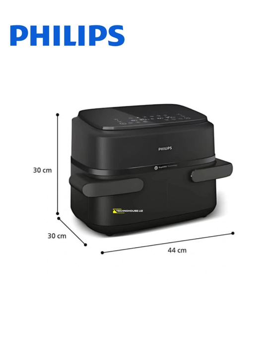 Aerogril Aerofrityurnitsa Airfryer Philips NA350/00 ikki kamerali 2750W, 9L, ikkita savat