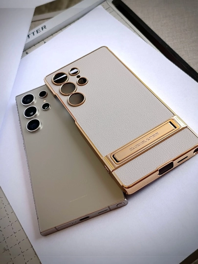 Чехол на самсунг гибкий защитный  с кожаной текстурой для Samsung S23, S24, S25 Ultra