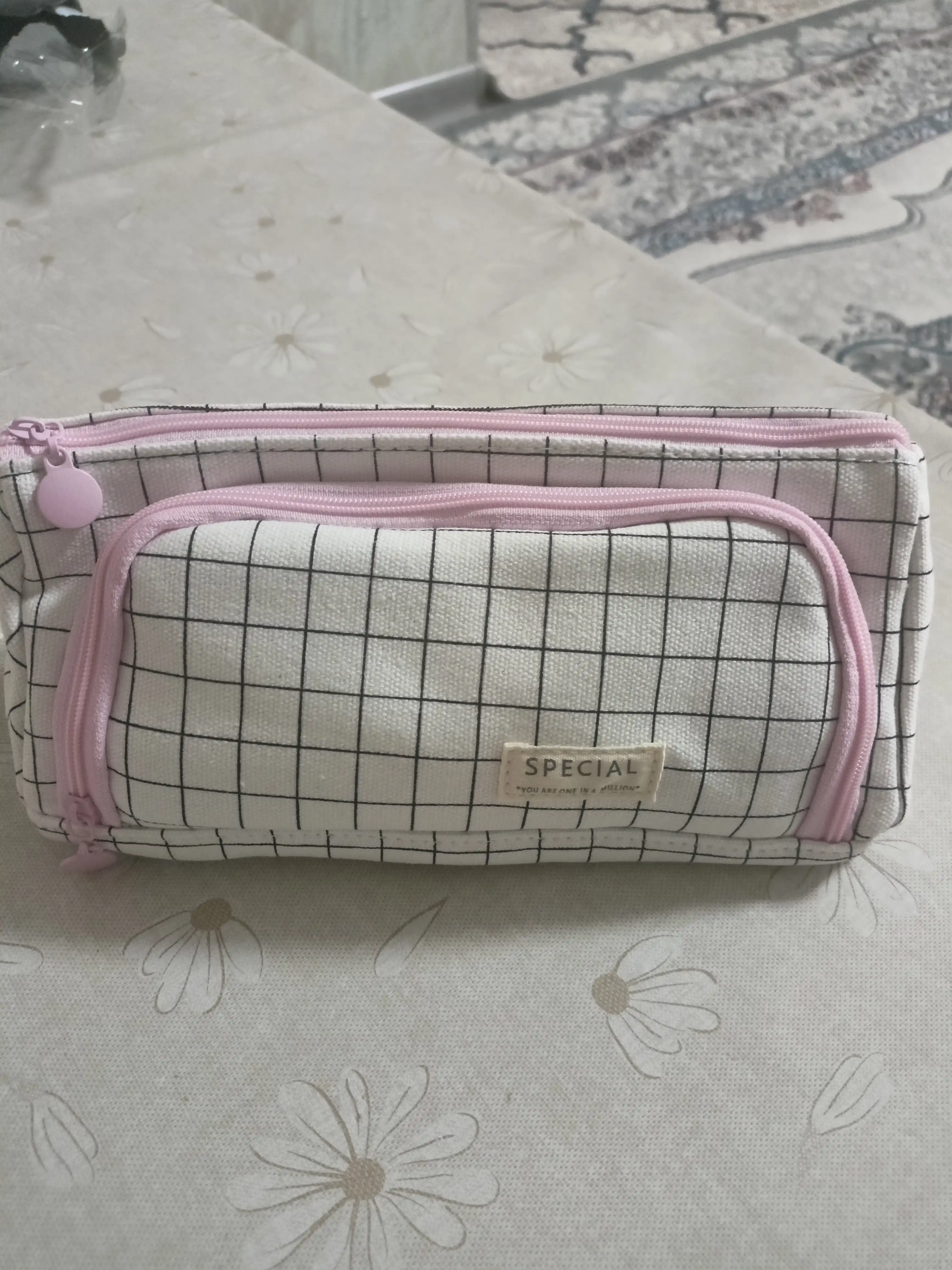 Ikki qavatli qalam qutisi - kosmetik sumka, qizlar uchun penal