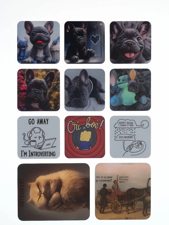 3D stiker, nakleyka labubu telefon chexoli uchun - 