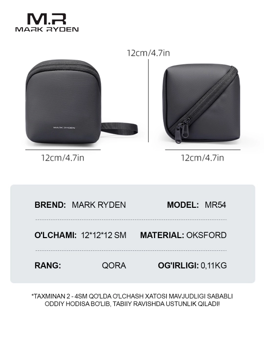 Raqamli organayzer Mark Ryden MR54 suv o'tkazmaydigan, sayohatga, erkak/ayol uchun