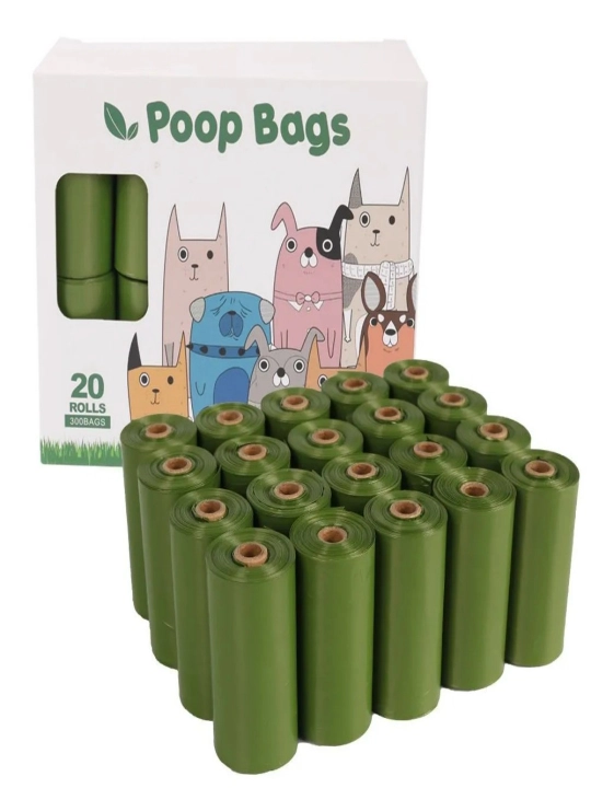 Uy hayvonlari yetkazib Ekologik toza axlat sumkasi ochiq poop sumka, 20 rulo - 