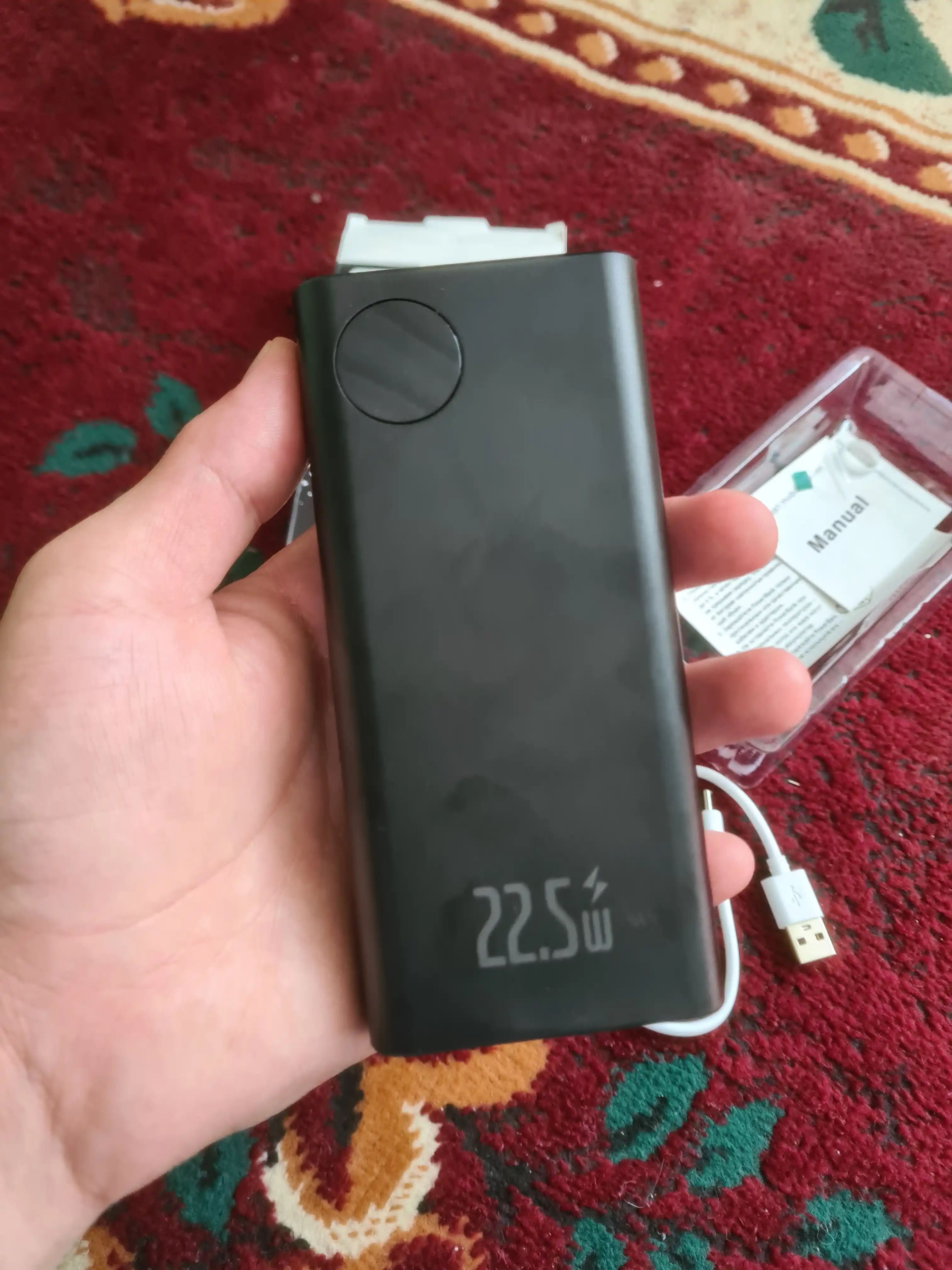Tashqi akkumulyator 22.5w tezkor quvvat 20000 mA/h 