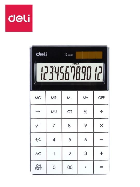 Калькулятор 12-разрядный Touch, белый, 1589 Deli, 1589wt - 
