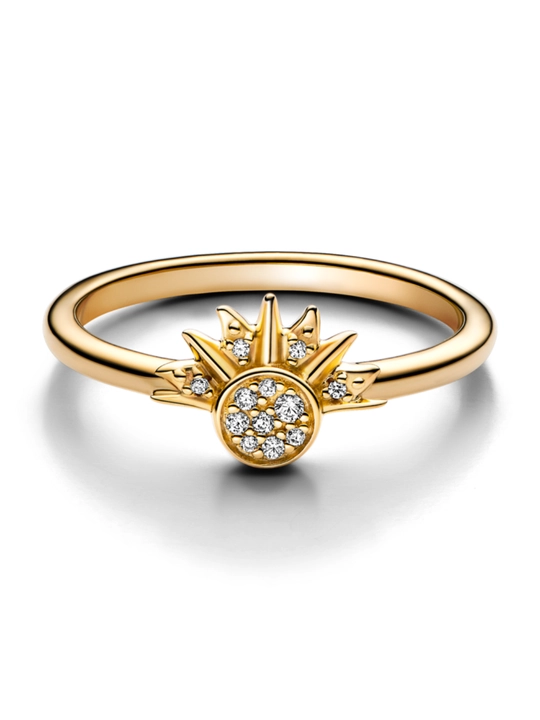 Кольцо Pandora Celestial Sparkling Sun, покрытие золотом 14K, 162674C01
