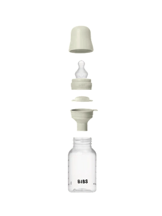 BIBS Baby Bottle 150 ml, Slow Flow, Anti-Kolik – Blush (Lateks), Sage & Ivory (Silikon)
