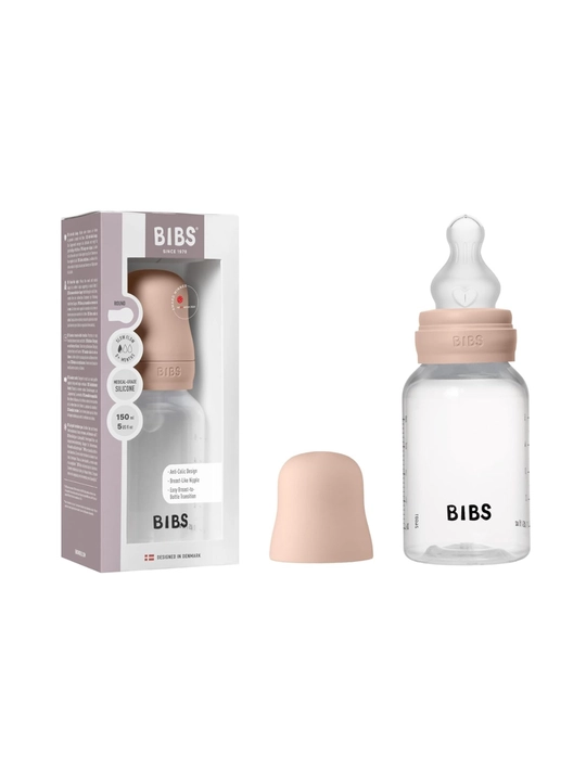 BIBS Baby Bottle 150 ml, Slow Flow, Anti-Kolik – Blush (Lateks), Sage & Ivory (Silikon)