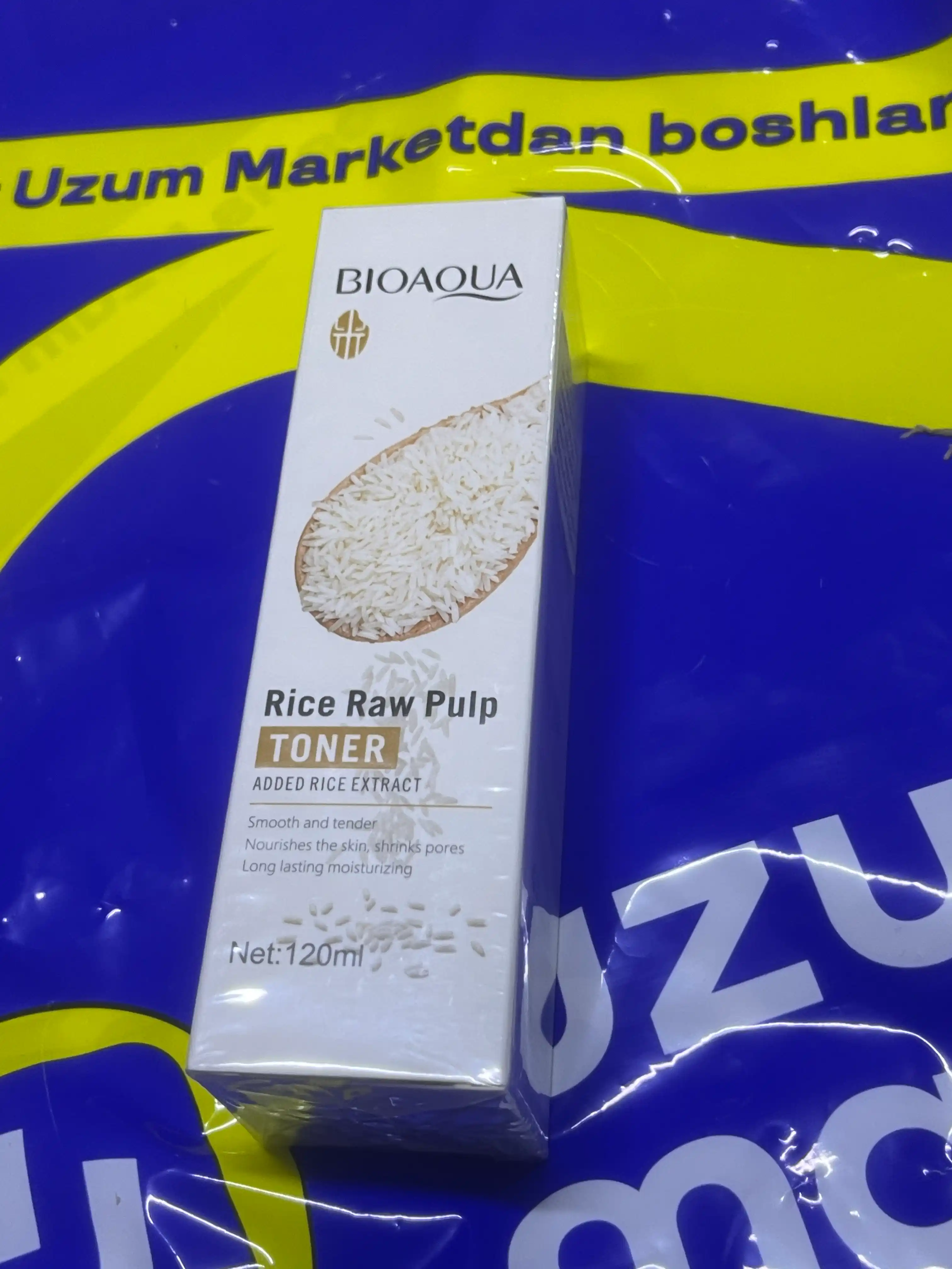 Увлажняющий тонер для лица Bioaqua Rice RAW Pulp, с экстрактом белого риса, 120 мл