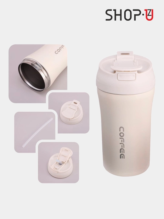 Choy va qahva uchun zanglamaydigan po'latdan tayyorlangan termosli krujka, 520 ml gacha