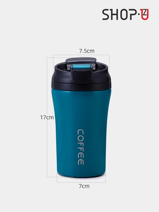 Choy va qahva uchun zanglamaydigan po'latdan tayyorlangan termosli krujka, 520 ml gacha