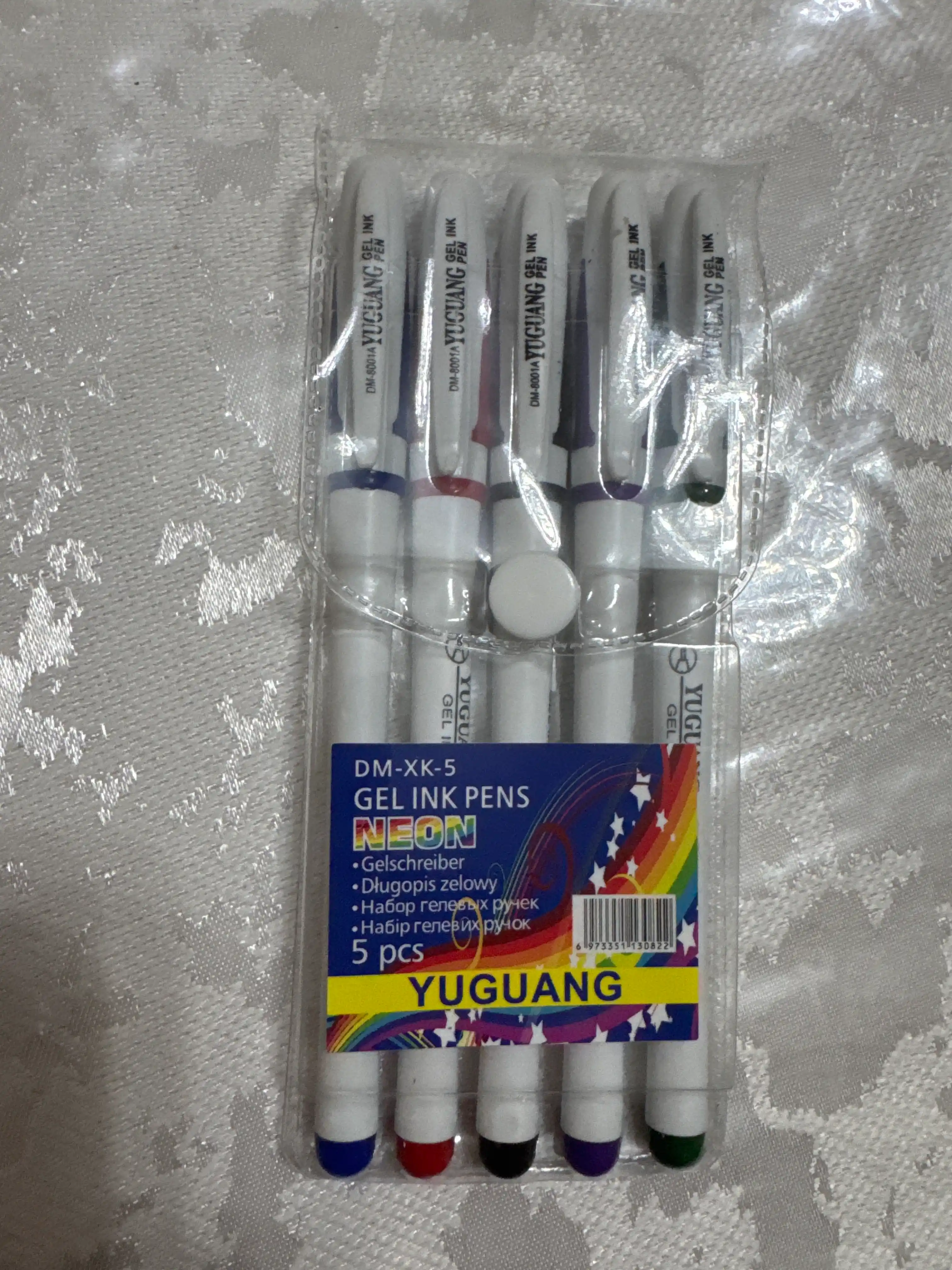 Gelli ruchkalar to'plami yorqin ranglarda Yuguang Neon
