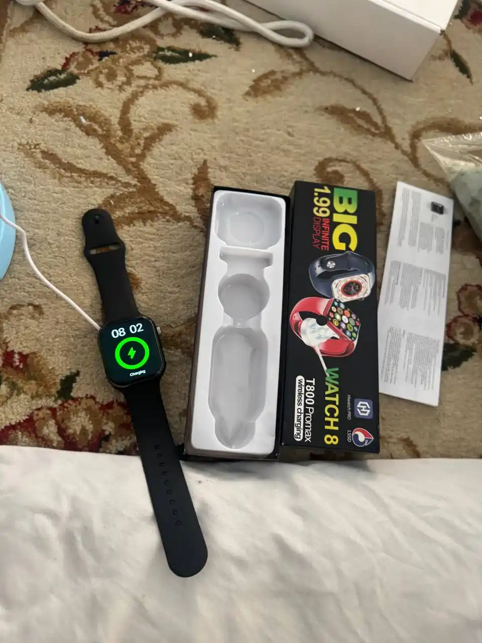 Aqlli soat Big Smart Watch T800 Pro Max, 49 mm, iOS, Android uchun, 4 xil rang bilan