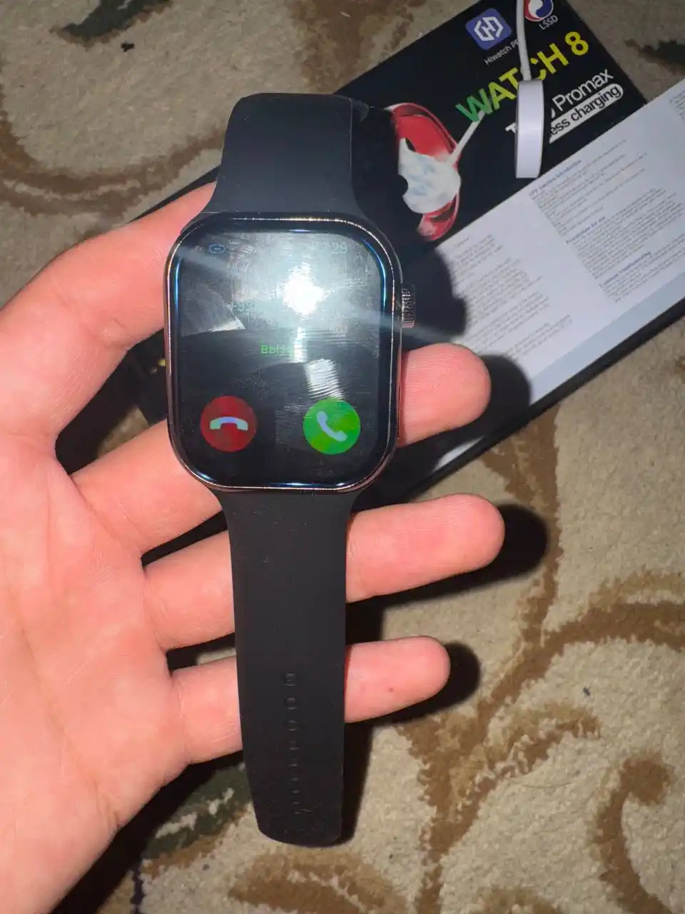Aqlli soat Big Smart Watch T800 Pro Max, 49 mm, iOS, Android uchun, 4 xil rang bilan