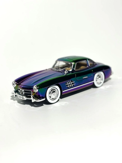Металлическая игрушечная машинка Mercedes-Benz AMG 6.3, Nissan Skyline, "Jinlifang" 1:24 — KIDZTOY-METAL3-ГОРЧИЧ
