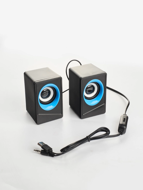 Колонки Mini USB для компьютера, ноутбука, DVD плеера, система 2.0, питание от USB  - 