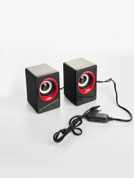 Колонки Mini USB для компьютера, ноутбука, DVD плеера, система 2.0, питание от USB  - 