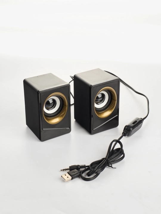 Колонки Mini USB для компьютера, ноутбука, DVD плеера, система 2.0, питание от USB  - 