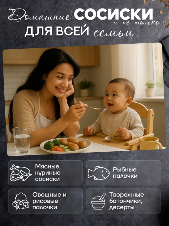Силиконовая форма для выпечки и запекания домашних сосисок, колбасок с крышкой