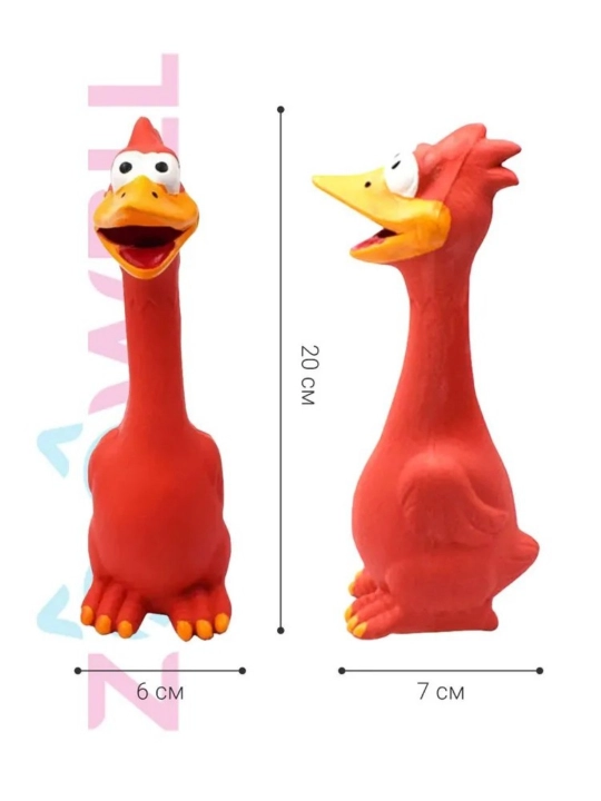 Игрушка для собак, кричащая утка, каучук, для домашних животных