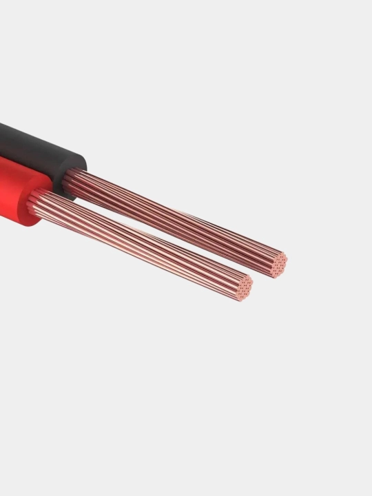 Karnay kabeli, audio kabel, ko'rfaz 70 m, 2 * 0. 2 m, qora - qizil - 
