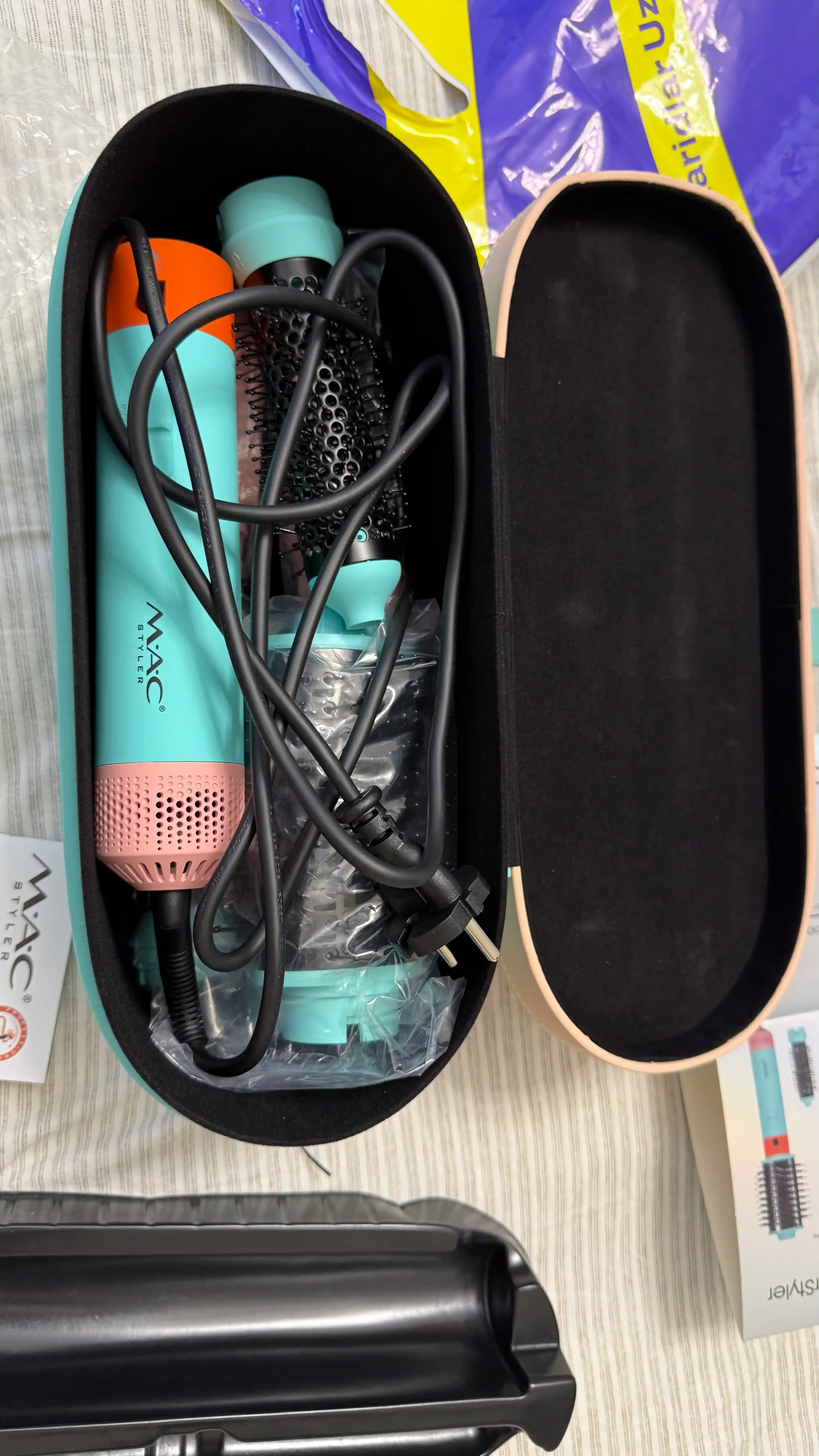 MAC styler soch uchun fen MC-6766, 6 tasi 1 da, havoda tekislash va avtomatik tekislash