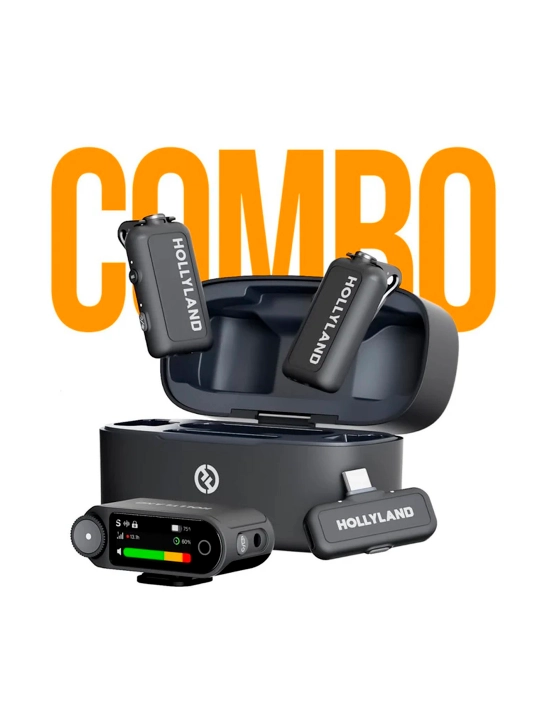 Hollyland Lark MAX 2 Combo – Professional simsiz mikrofon tizimi 2 kishi uchun