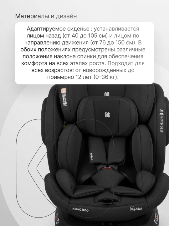 KikkaBoo i-Feliks I-SIZE avtomobil o'rindig'i