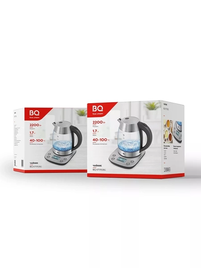 Elektr choynak BQ KT1703G 1.7 l, quvvati 2200Vt, 13 ta harorat rejimi
