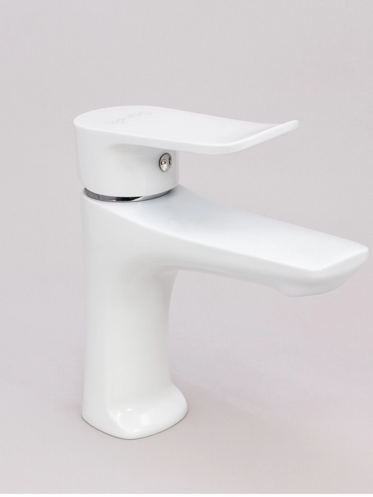 Lavabo smesiteli, oq, bitta tutqich - 