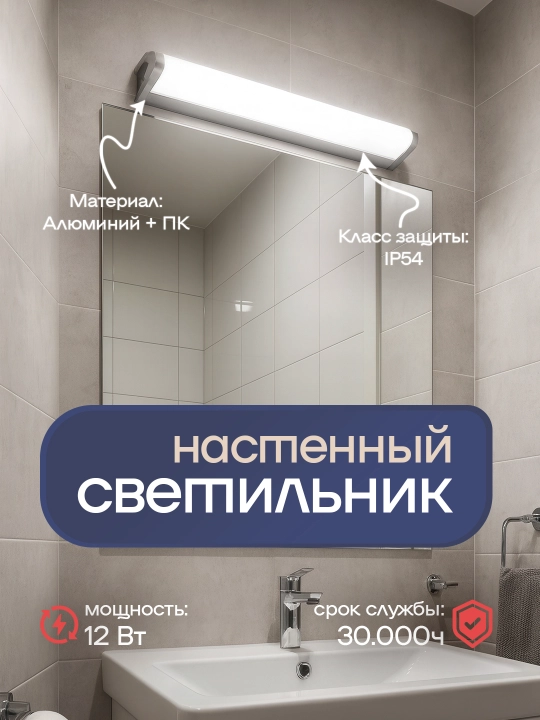 12 Vt LED chiroq, yuqori samarali, namlik va changdan himoyalangan, IP45 - 