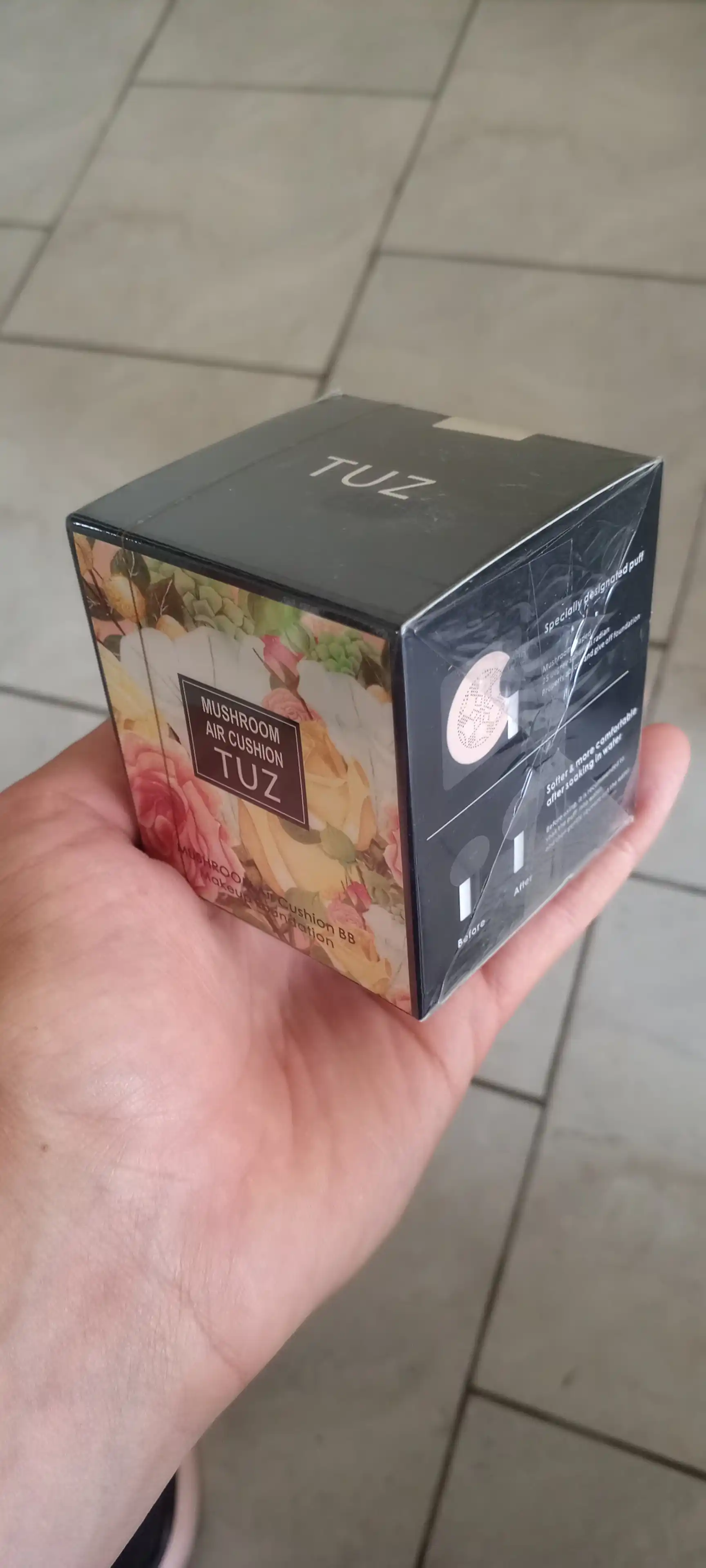 Tonal krem kushon BB TUZ Mushroom Air Cushion, yuz uchun kushon pudra, upa, tonalka, 12 g