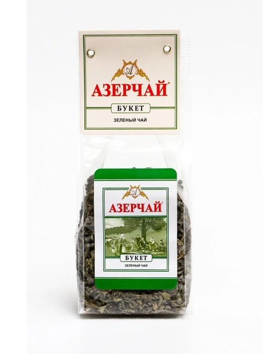 Ko'k choy katta bargli Azerchay Buket, 100 g
