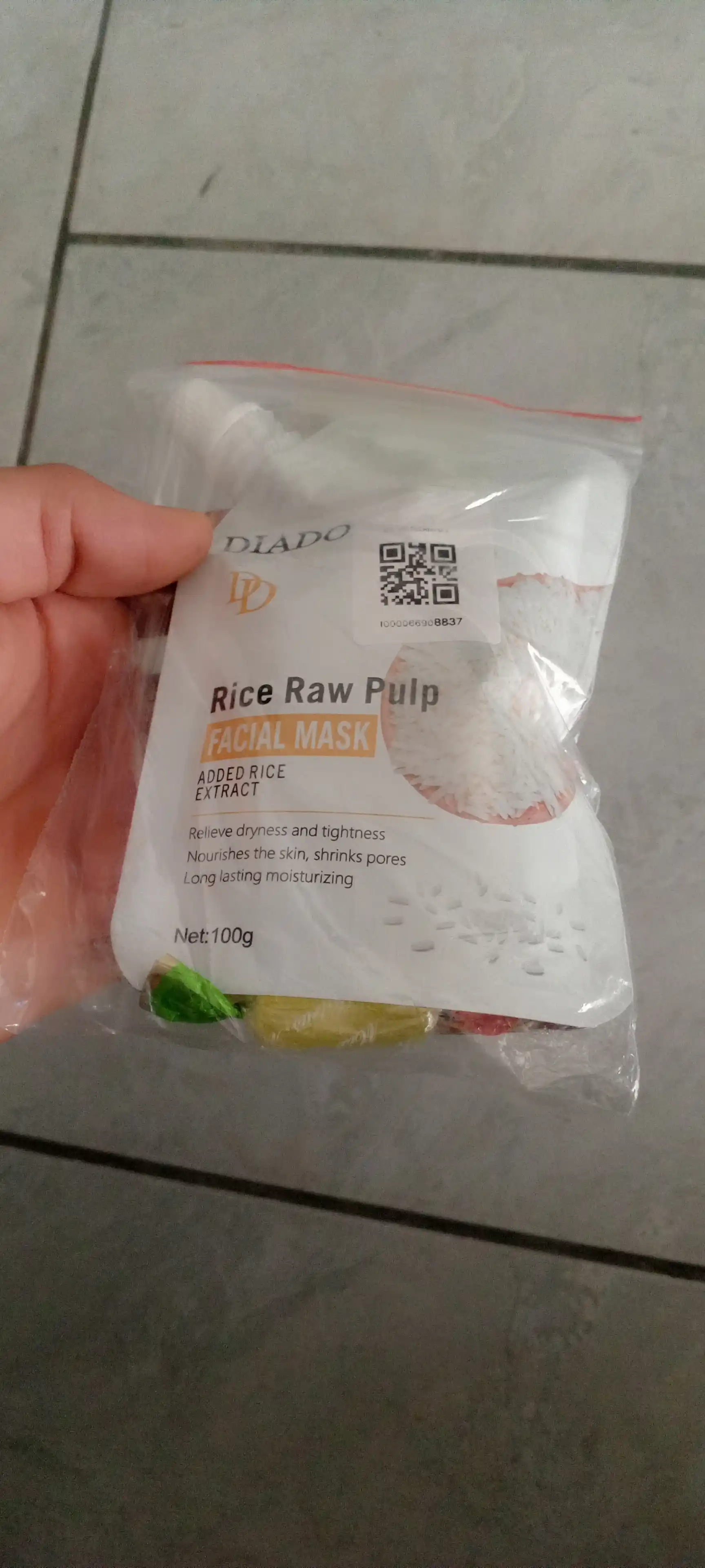 Bioaqua Rice Raw Pulp маска для лица, 100 г — увлажняющая, питательная и осветляющая