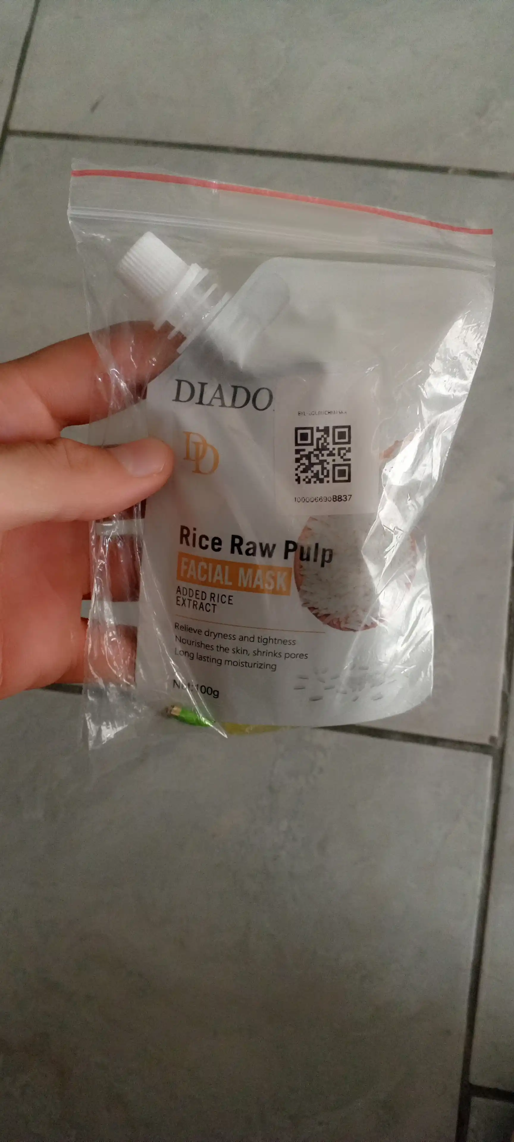 Bioaqua Rice Raw Pulp маска для лица, 100 г — увлажняющая, питательная и осветляющая