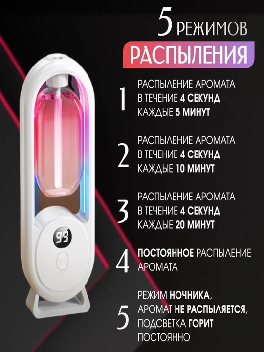 Ultratovushli aromadiffuzor uy va do‘kon, salon uchun mos keladi, avtomatik