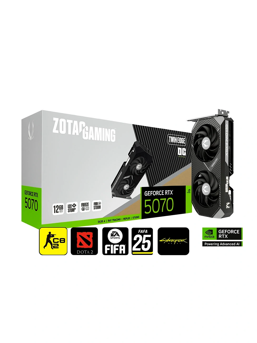 Видеокарта Zotac GeForce RTX 5070 12ГБ Twin Edge OC за 10250000 сум по лучшей цене. Uzum Market