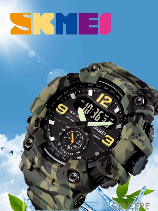 Sport qo'l soati Relojes Skmei, zarbaga bardoshli va suvo'tkazmas