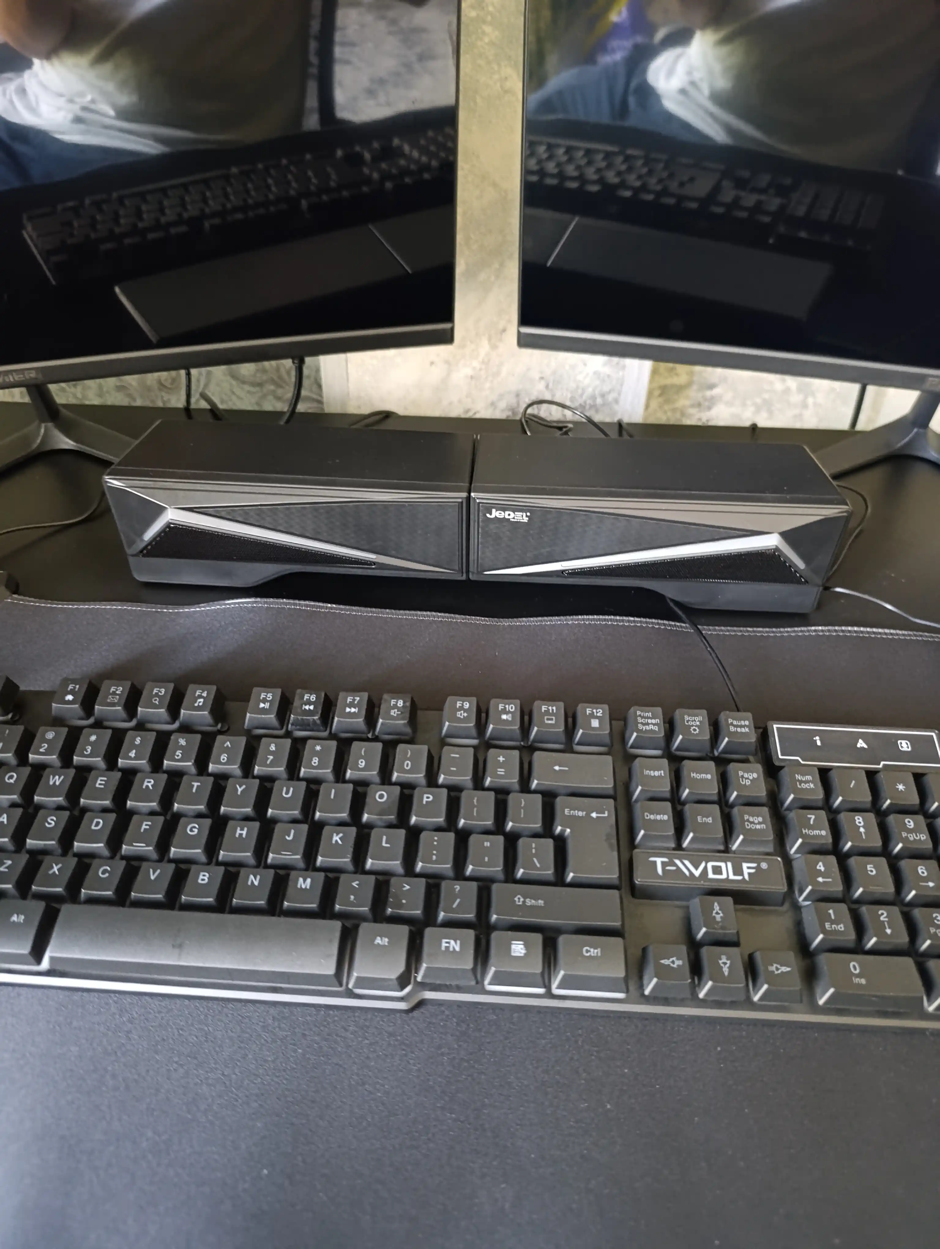 Проводная колонка для компьютера, саундбар с RGB подсветкой