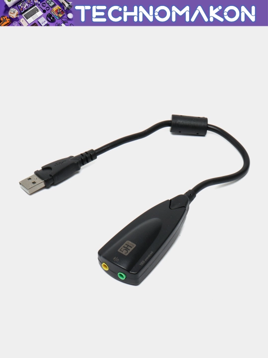 Portativ USB dan audio adapter, usb to audio, 5hv2, tashqi ovoz kartasi, usb 7.1
