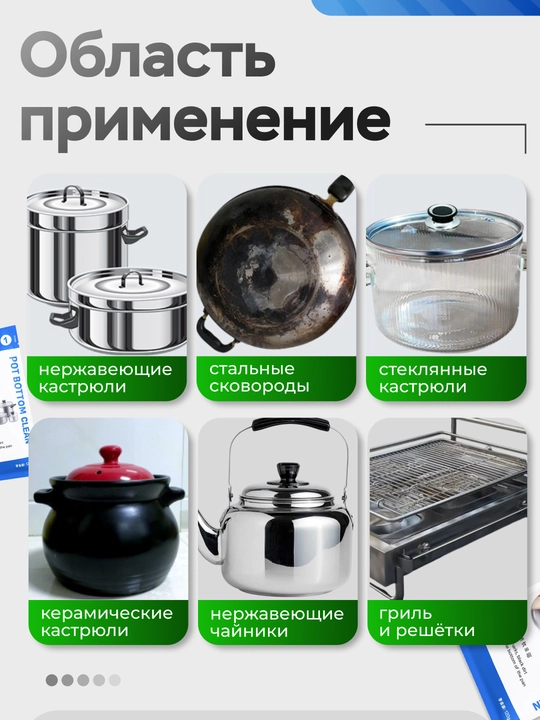 Универсальное средство для казанов от нагара, жира и налета, салфетка антинагар