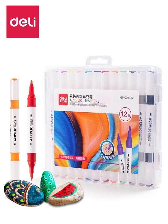 Akril marker, 12 dona HM924-12 Deli, 924-12-HM - 