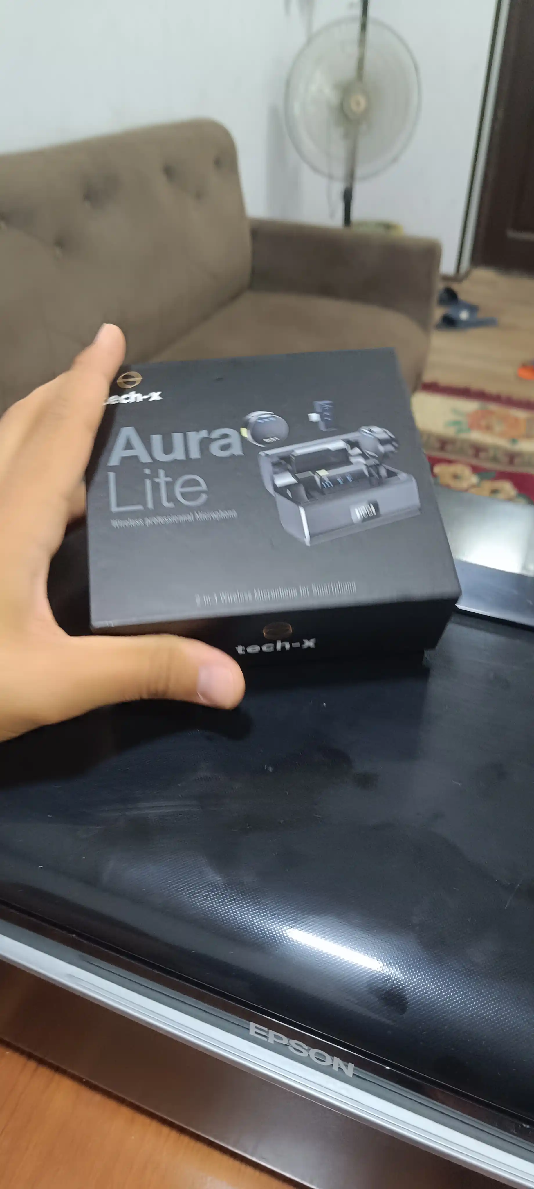Simsiz mikrofon Tech-X Aura Lite 2 qabul qiluvchi iPhone/Android, 360° ovoz