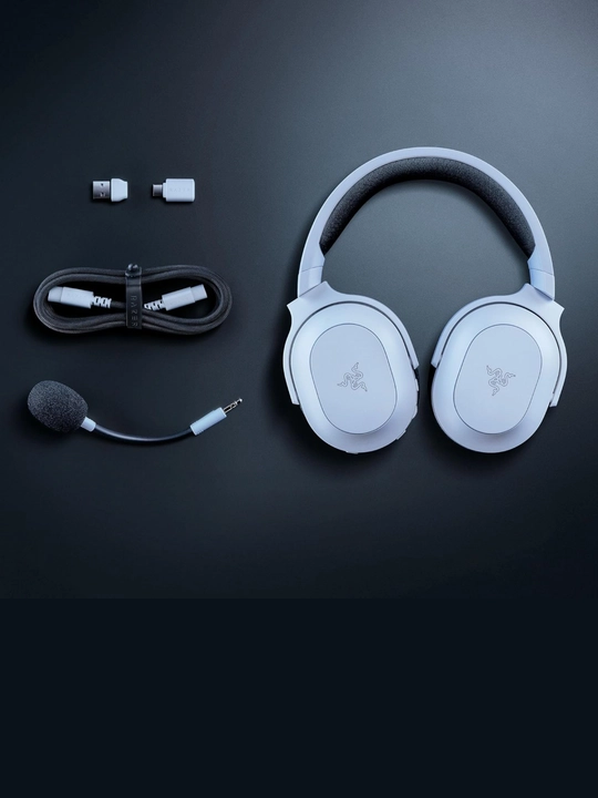 Razer Barracuda X Chroma simsiz o‘yin quloqchinlari, BT/WL, RGB, 70 soatgacha ishlaydi