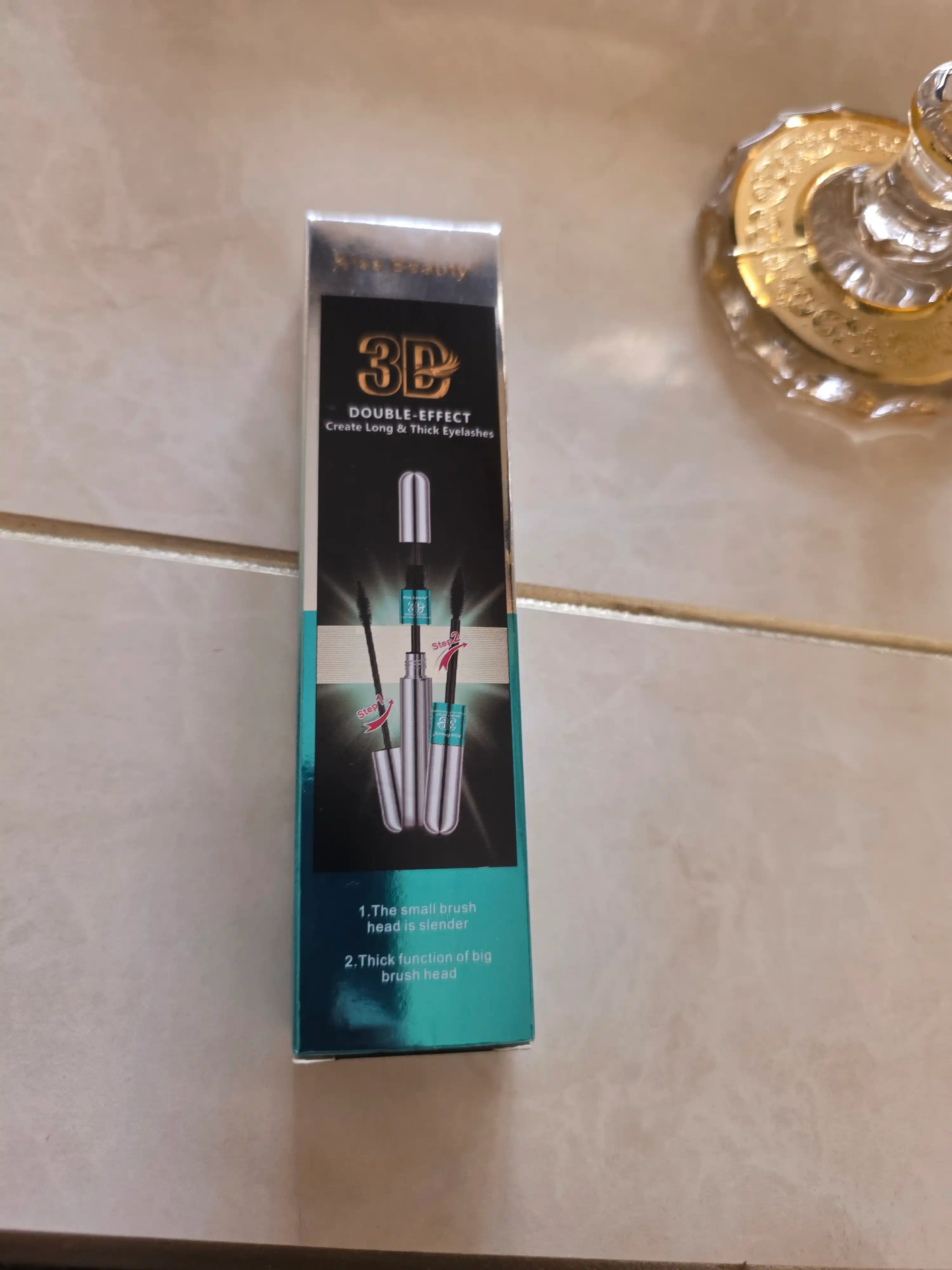 Тушь для ресниц две щеточки Kiss Beauty 3D эффект, удлинение и объем, черная, 9 мл